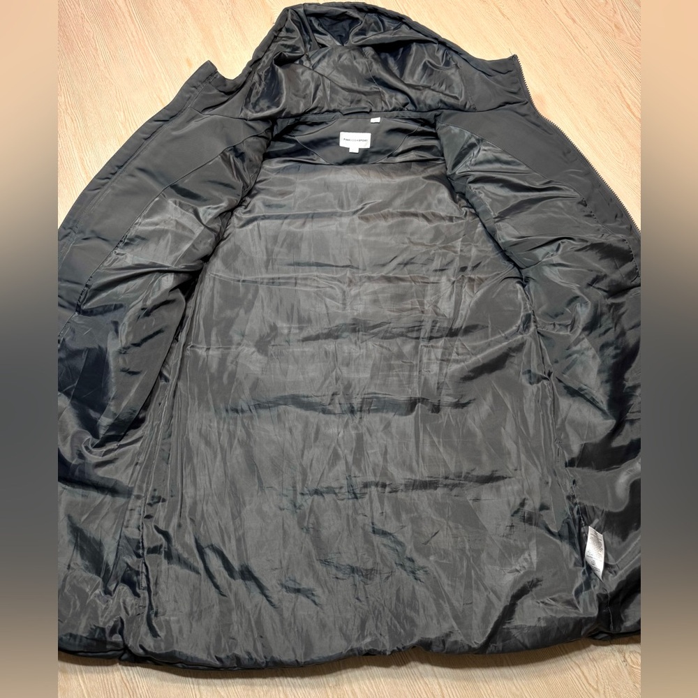 Pink Soda Sport Longline Hooded Puffer Vest Black Size M - Picture 4 of 10